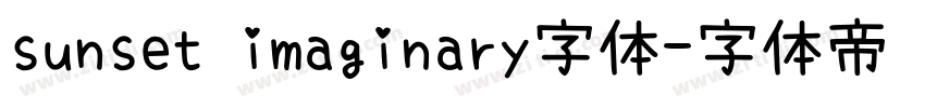 sunset imaginary字体字体转换